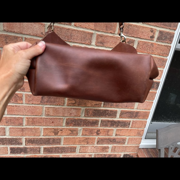 Unique handmade vintage Large leather tote/ crossbody bag - Picture 16 of 16